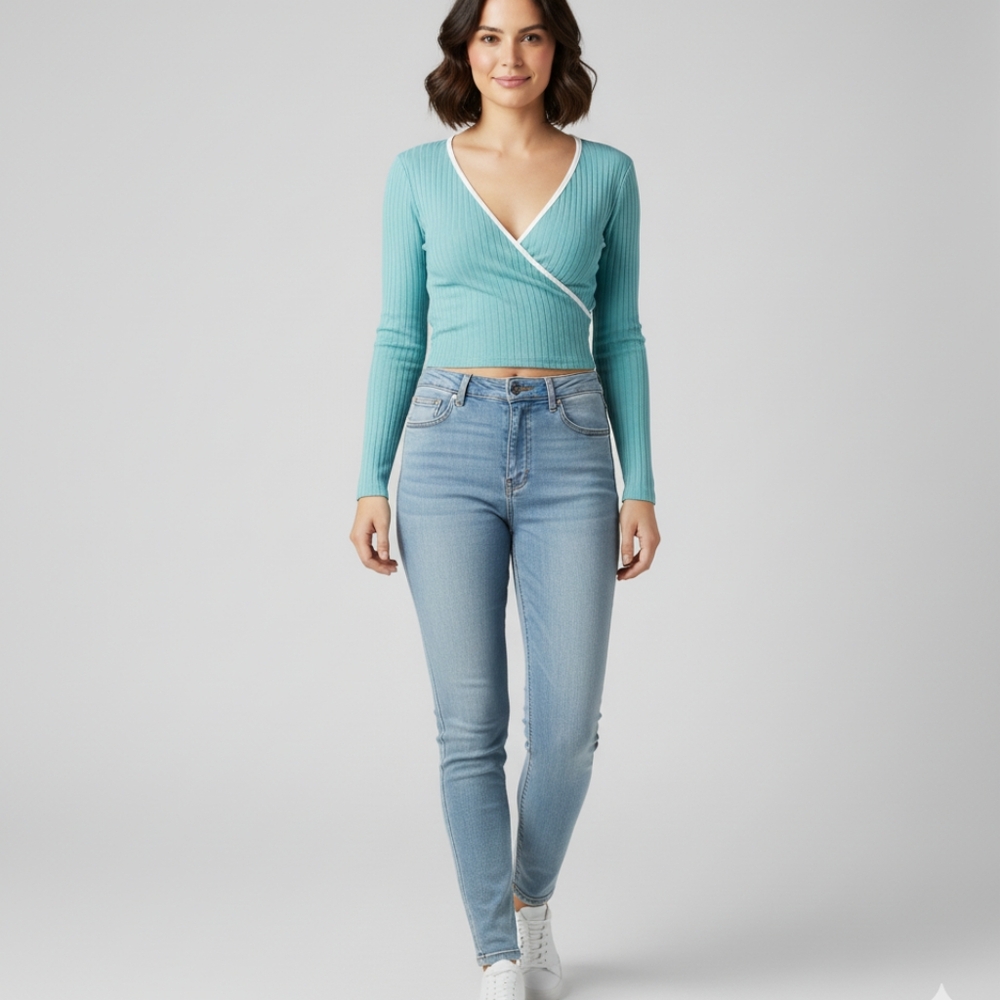 Vintage F21 sea green crop